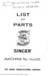 SINGER 111W Parts Book
