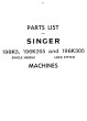 SINGER 196K Parts Book Is HERE