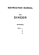 SINGER 20U Instruction Book