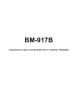 BROTHER BM-017 & CB3-917 Instruction Manual