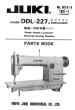 JUKI DDL227 Parts Book Is HERE