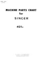 SINGER 491 Parts Book